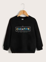 Toddler Boys Slogan Graphic Sweatshirt SHE01