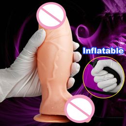 Huge Inflatable Dildo Pump Anal Plug Realistic Penis Soft Suction Cup sexy s Woman Masturbation Orgasm Adult Toys