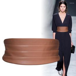 Belts Women Elastic Wide Corset Designer Delicate Belt With Skirt Sweater Decorative Dress Fashion WaistbandBelts Fred22