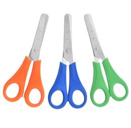 2021 new Wholesale Plastic kids safety scissors DIY scale ruler scissor child stationery office student shears