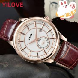 Mens Mission Runway 42mm Watch Quartz Imported Movement Clock Stopwatch Classic Sapphire Glass Waterproof Genuine Leather Strap Multi-function Wristwatches