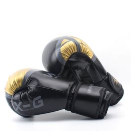 Protective Gear High Quality Adults Boxing Gloves Leather Mma Muay Thai Boxe De Luva Mitts Sanda Equipments8 10 12 6oz Boks271z