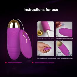 Adult sexy Toy Wireless Remote Control charge Vibrator Powerful Bullet Silicone Vagina Vibrating Egg Product For Erotic Massage