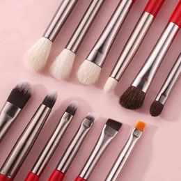 Makeup Tools Beili Set Makeup brush Eyes 12 UDS Red Shadow Professional eye black Mixed Eyebrows Production 220423