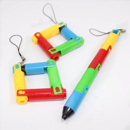 bendable pens Australia - Ballpoint Pens 1PC 0.5mm Foldable Pen Stitch Wholesale Bend Creative Student Prize