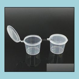 Whole Sale 1Oz Disposable Plastic Portion Cup Connt Sauce Snack Souffle Dressing Jello S Containers Packing Boxes Drop Delivery 2021 Offi