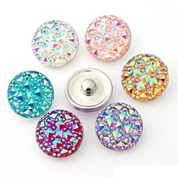 Cheap wholesale 18MM ginger snaps 7 Colours Round Resin snap on Jewellery Fit snaps buttons charm Bracelet Interchangeable