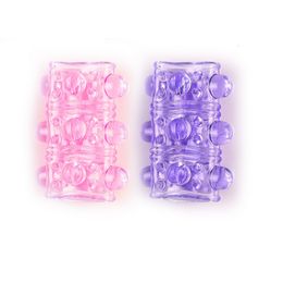 Sex toy massager Good Quality Soft Silicone Spiked Penis-ring Delay Ejaculation Rubber Condom Penis Sleeve Toys for Male Long y Lasting