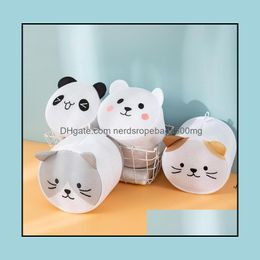 Laundry Bags Clothing Racks Housekee Organisation Home Garden Cartoon Cat Delicate Bra Washing Bag High Permeability Sandwich Fabric Linge