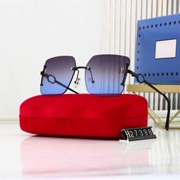 Luxury Designer Sunglasses Women Mens Fashion Brand Drive Sun Glasses Outdoor Summer Rimless Holiday Sunglass For Womens Eyewear D22742YY