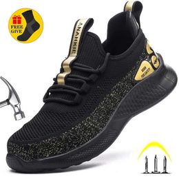 New Breathable Mesh Stylish Safety Shoes Lightweight Sturdy Sports Steel Toe Safety Shoes Man Steel Insole For Safety Shoes