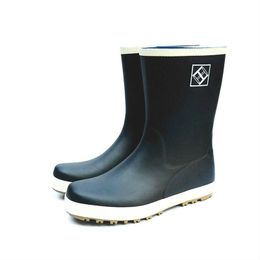 New Rubber Fishing Boots Men Rain Boots Black Gumboots with Liner Anti-slip Waterproof Shoes Winter Galoshes