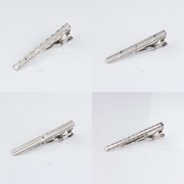 Bow Ties Arrivel Simple Metal Silver Tie Clip For Men Wedding Necktie Clasp Gentleman Bar Crystal Pin Mens GiftBow Emel22