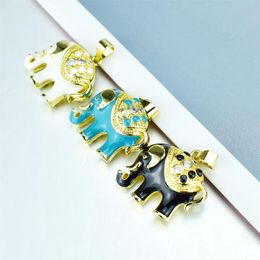 Pendant Necklaces Cute Black/White Colour Baby Elephant Necklace For Women Pretty Girl Initial