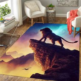 Carpets Lion Carpet Animal Rug Kids Living Room Tea Table Mats Bedroom Washable Floor Household Area MatCarpets