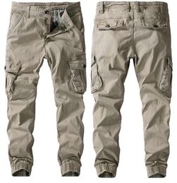 Men Spring Autumn Pants Pure Cotton Work Trousers Mens Cargo Pant Fashion Clothing Military Trouser Multi-Pockets Men's Army Pants