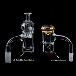 Full Weld Auto Spinner Smoking Splash Guard Quartz banger Round Bottom Thick Bottom Beveled Edge Nail with 2pcs Tourbillon Holes for Glass Water Bong Pipe Dab Rigs