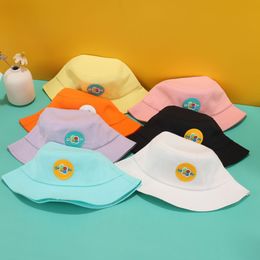 Spring Autumn Boy Girl Outdoor Leisure Fashion Fisherman Hat Child Cotton Breathable Cute Solid Color Visor Sun Bucket Hat 2-6 Years