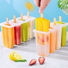 Homemade Ice Cream Mold Tools With Cover Summer Ice Popsicle Moulds Bar Cube Tray Makers