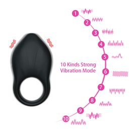 OLO Vibrating Cock Ring USB Charging Clitoris Stimulator sexy Toy for Couple Delay Ejaculation Penis Vibrator 10 Speed