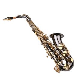 Saxophone Eb E-flat Alto Saxophone Sax Nickel-Plated Brass Body with Engraving Nacre Keys musical instruments saxofone