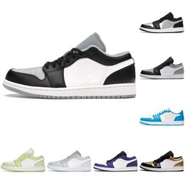 black brown shoes Canada - 2022 Designer Fragment Jumpman X 1 1S Low Casual Basketball Shoes Shadow Starfish White Brown Red Gold Banned UNC Court Purple Black Toe Shadow Trainer Sports Sneaker