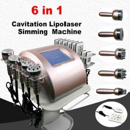 6 in 1 Ultrasonic Cavitation Body Shaping Slimming Machine Radio Frequency Face Lifting Lipo Laser Vacuum RF Skin Tightening Weight-Loss