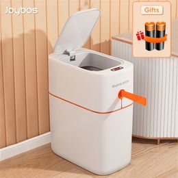 Electronic Automatic Trash Can Automatic Packaging 13L Household Toilet Bathroom Waste Garbage Bin Smart Sensor Trash Can 220408