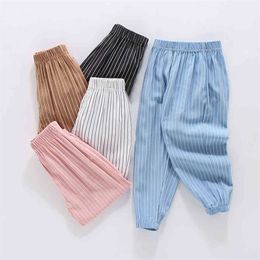 Baby Girls Summer Pants Striped Pants Girl Spring Autumn Pants Kids Casual Style Children's Clothing Girl 210412