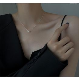 Pendant Necklaces Silver Small Fresh Pearl Clavicle Necklace Women High-end High Quality Fashion Single GiftsPendant