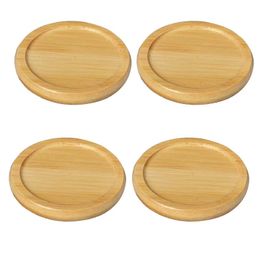 Wooden Bamboo Coaster For Glass Cups Tea Cup Glass Holder Natural Wood Bamboo Home Decor Original Style Wholesale LX4736