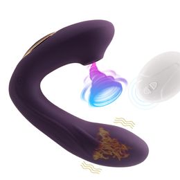 Clitoral Sucking Vibrator Heating Mode 2In1 Dildo Clit Sucker Clitoris Nipple Stimulation Remote G spot Adult sexy Toys for Women