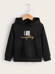 Toddler Boys 1pc Slogan Graphic Hoodie SHE