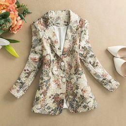 T108 Womens Suits & Blazers Tide Brand High-Quality Retro Fashion designer Fashion printing series Suit Jacket Lion Double-Breasted Slim Plus Size Women's Clothing