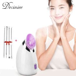 Face Steamer for Facial Deep Cleaning Home Spa Warm Mist Humidifier Atomizer Sauna with Blackhead Stainless Steel Kit4pcs220429