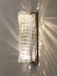 Modern crystal wall lamp gold/chrome sconce foyer cristal wall light fixture home decor bedroom bathroom corridor mirror lights