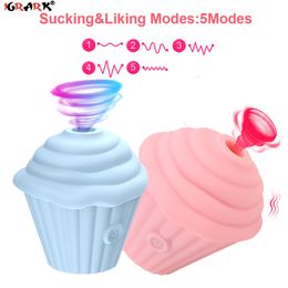 Ice Cream 5 Modes Clitoral Sucking Vibrator For Women Vagina Nipple Sucker Vacuum Stimulator Female Masturbators Adults sexy Toys