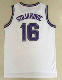 2022 New Vintage Peja 16 Stojakovic maglie uniformi per gli appassionati di sport camicia Rev 30 nuovo materiale squadra assente viola nero bianco cucita