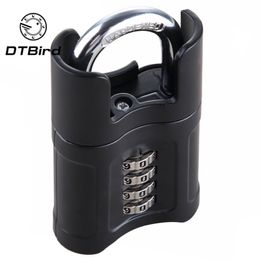 Modern compact Black Large 4bit guard beam Armour 4bit door door waterproof code lock padlock for outdoor doors warehouses 201013