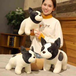 1Pc 3545Cm Super Soft Beautiful Bulldog Plush Doll Cartoon Cuddle Dog Toys Baby Sussen Doll for Kids Beautiful Birthday Gift J220729