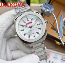 High Quality Mens Women Watch 40mm 316L Stainless Steel Japan Quartz Movement Couple Lovers Clock Wristwatch Table Military Analog Relogio Masculino Male Clock