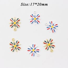 Cute Small DIY Craft Charms For Kids Enamel Assyrian Flag Shape Pendant Charm For Bracelet /Necklace Making Jewellery