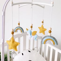 Decorative Objects & Figurines Baby Crib Mobile Felt Airplanes Cloud Toys For Girl Boy Bed Bell Ceiling Hanging Pendant Bedroom Nursery Deco
