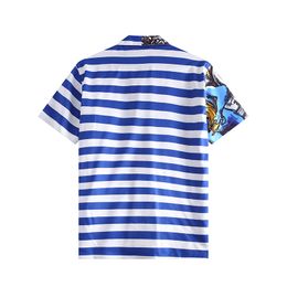 Boy Shirts Men's Casual Shirts new 2023 Fashion Letter lapel silk bowling Men Slim Fit Short Sleeve Dress Shirt top