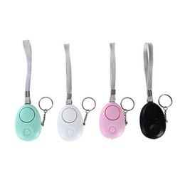 Party Favour Self Defence Personal-Safety Alarm Keychain 120dB Loud Emergency Personal Siren Ring with LED Light SOS Safety Alert Device Key Chain SN4289