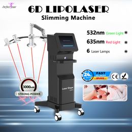 Professional laser liposuction machine 6D lipolaser body slimming beauty equipment no pain 532NM avelength fast delivery