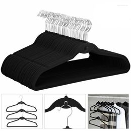 10/20Pcs Non Slip Velvet Suit Clothes Hangers Wardrobe Home Organizer YG & Racks