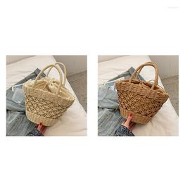 Jewellery Pouches Bags Summer Beach Tote Bag Large Capacity Women's Straw Woven Hollow Out Female Shopping Totes Rita22