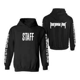 staff clothing NZ - Whole- STAFF Hoodie Purpose Tour Clothes Men Hoodies Sweatshirts Mens Streetwear Brand Sweatshirts279u