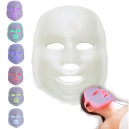 Pdt LED Photon Light therapy Facial Shield Face beauty Facemask Skin Care Silicon soft Red photonTherapy face treatment mask 3/7 Colour